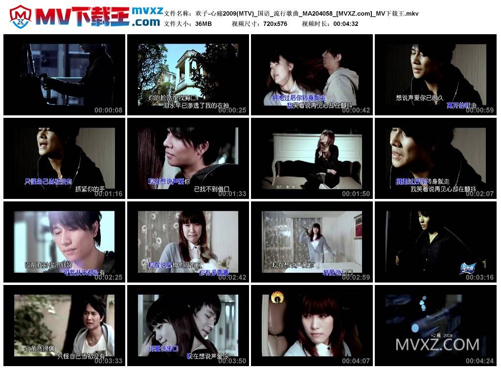 欢子-心痛2009(MTV)_国语_流行歌曲_MA204058